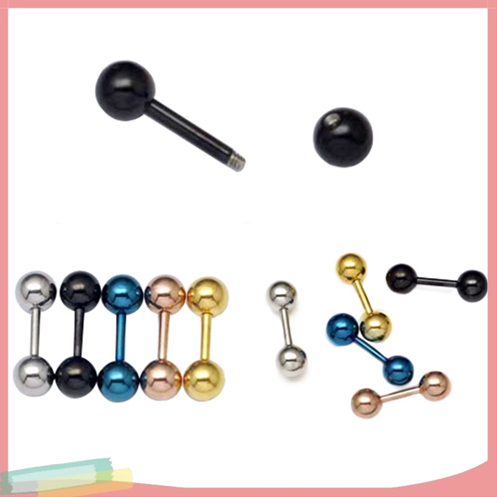 Đôi khuyên tai hình quả tạ đơn giản cá tính cho nam