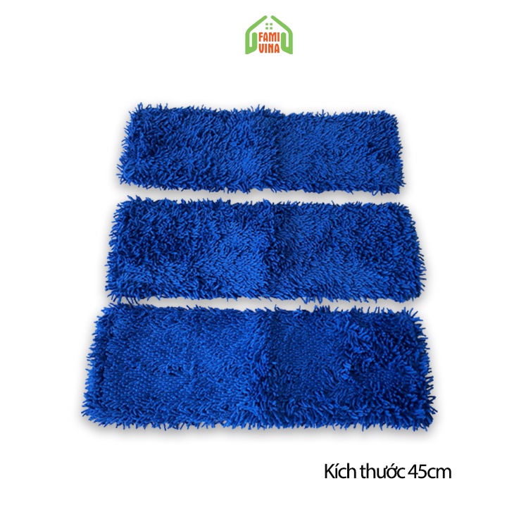 COMBO 3 Bông lau nhà san hô kích thước 45cm thay thế cho cây lau nhà công nghiệp,chất liệu Microfiber thấm hút tốt