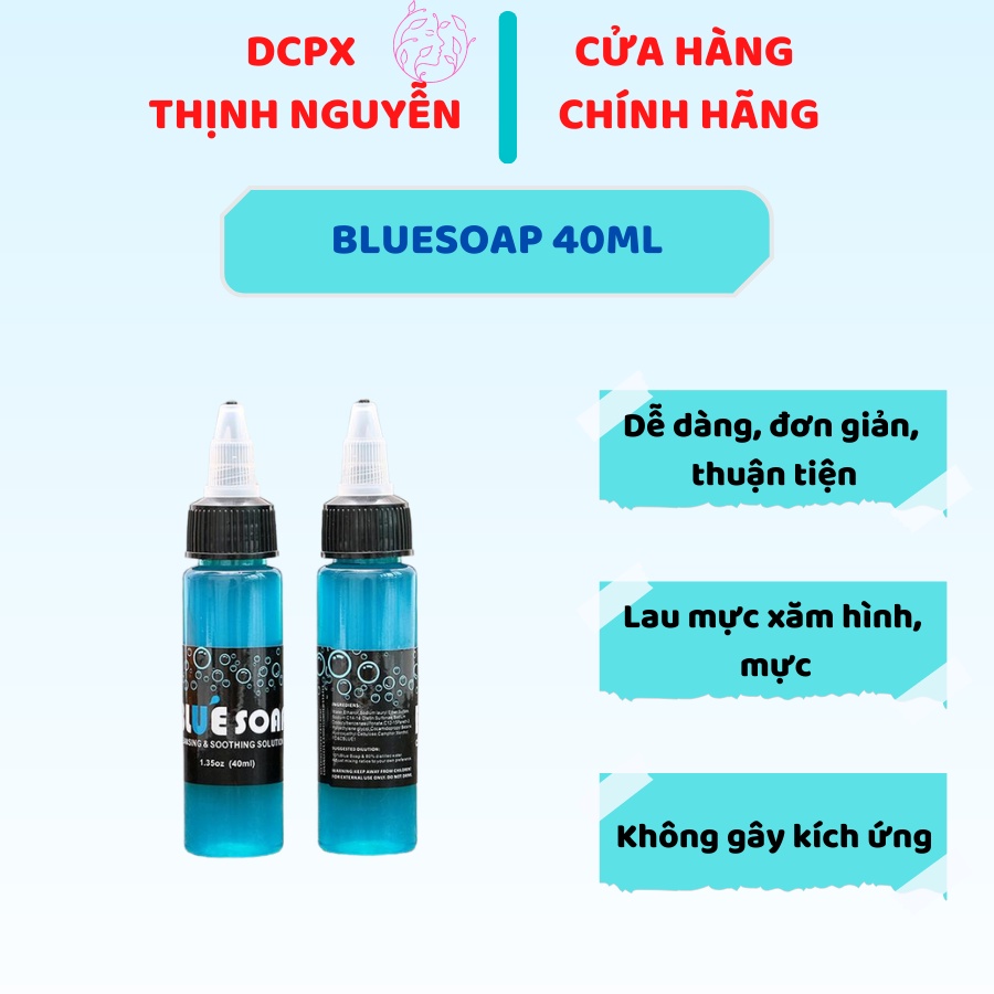 BlueSoap 40ml Tạo Bọt Lau Mực Xăm