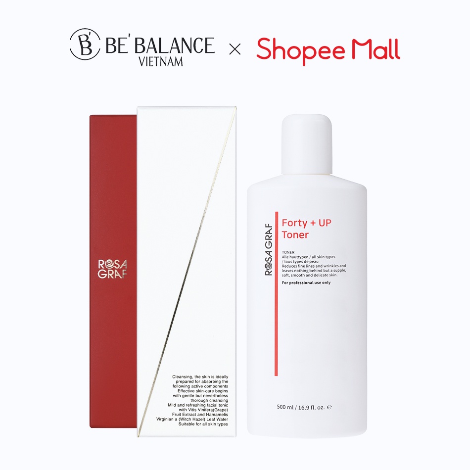 Be'Balance Nước cân bằng săn chắc da ROSAGRAF Forty + Up Toner 500ml
