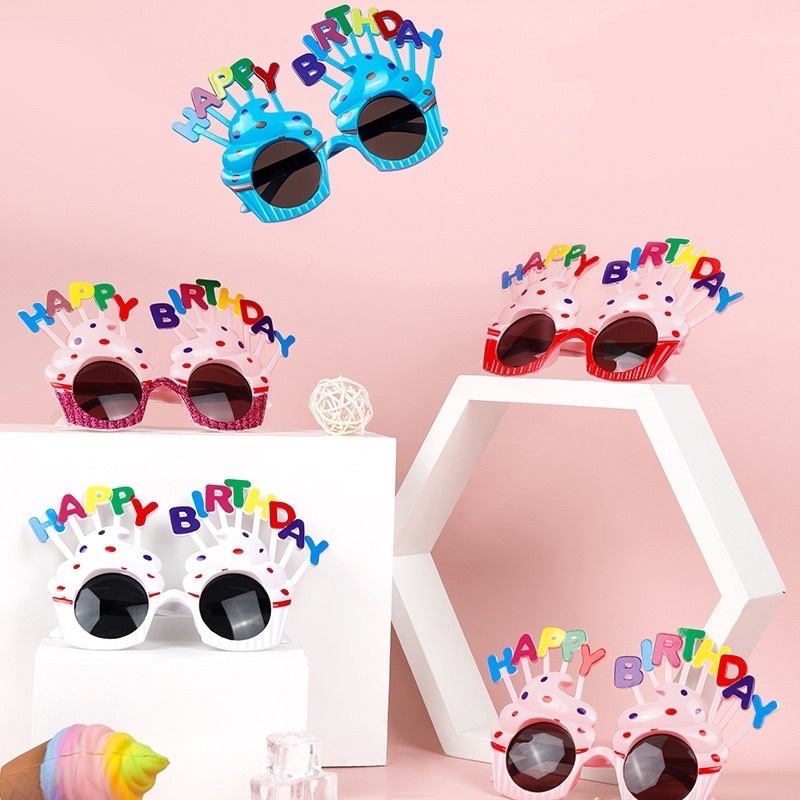 Kính mắt Happy Birthday mắt kính chúc mừng sinh nhật vui nhộn