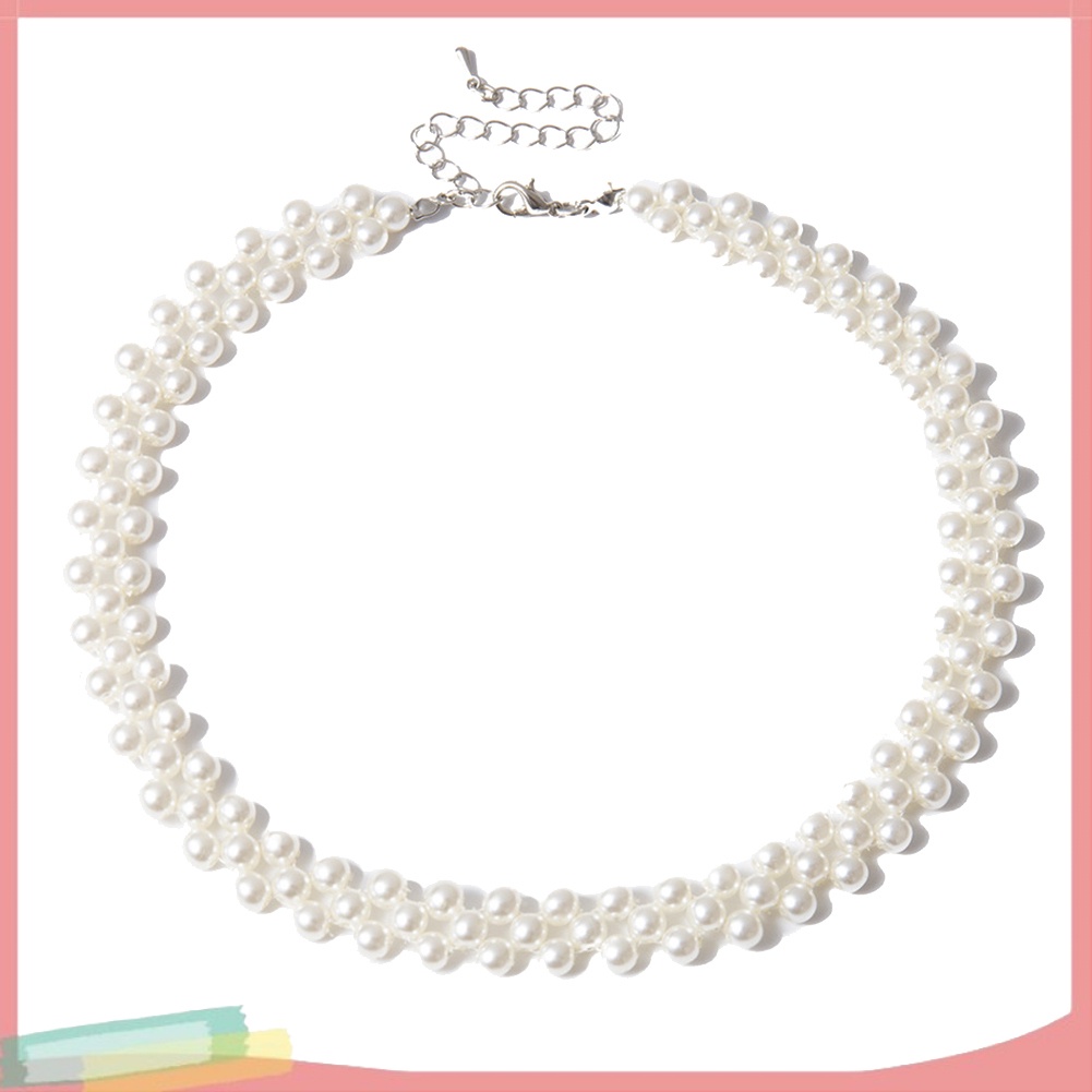 Vòng cổ ngọc trai giả dáng dài xinh xắn cho nữ