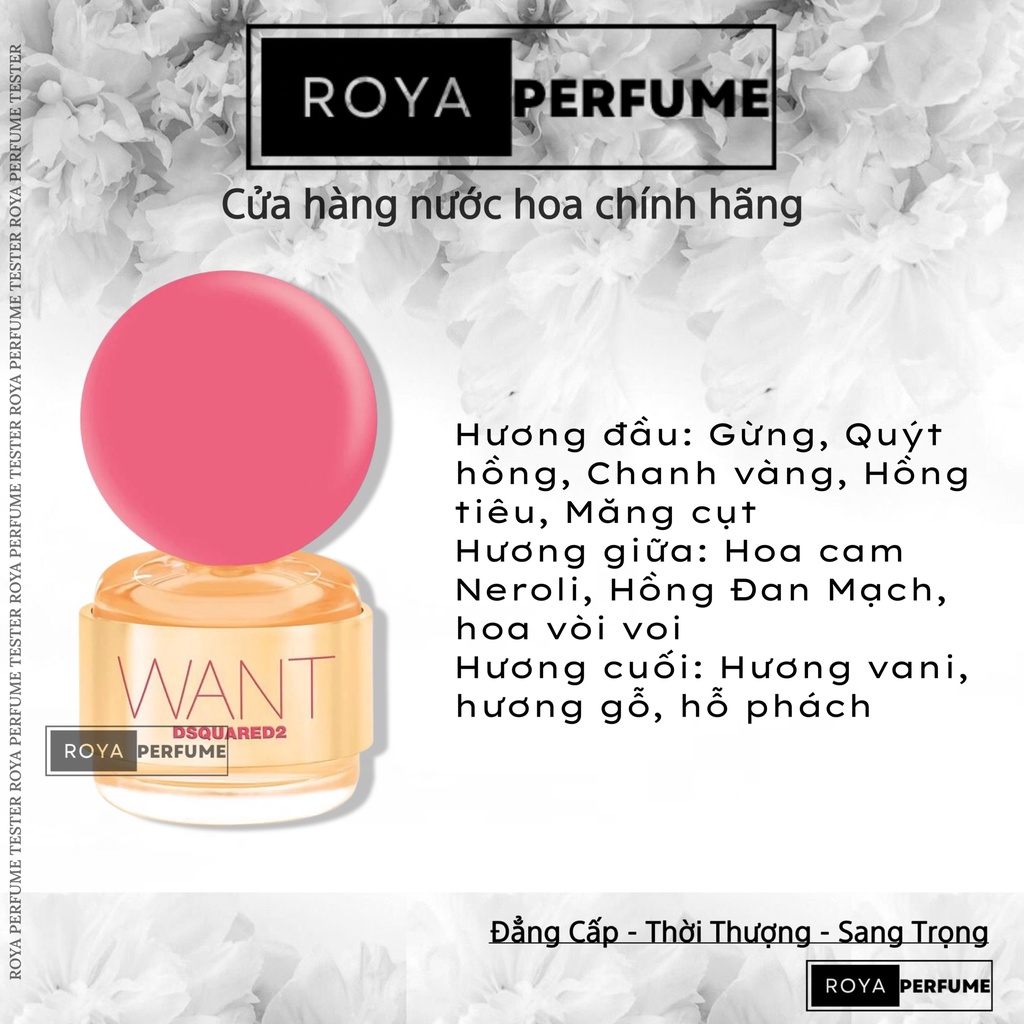 -𝑹𝑶𝑱𝑨- Nước hoa Dsquared2 Want Pink Ginger -𝑹𝑶𝑱𝑨-