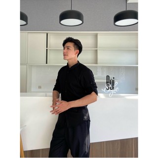 A08 - ÁO SƠ MI VẢI ĐŨI (LINEN) CỔ TÀU TD
