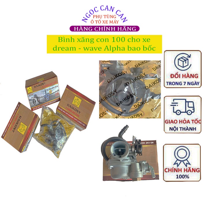 Bình xăng con 100 cho xe Dream - Wave Alpha bao bốc