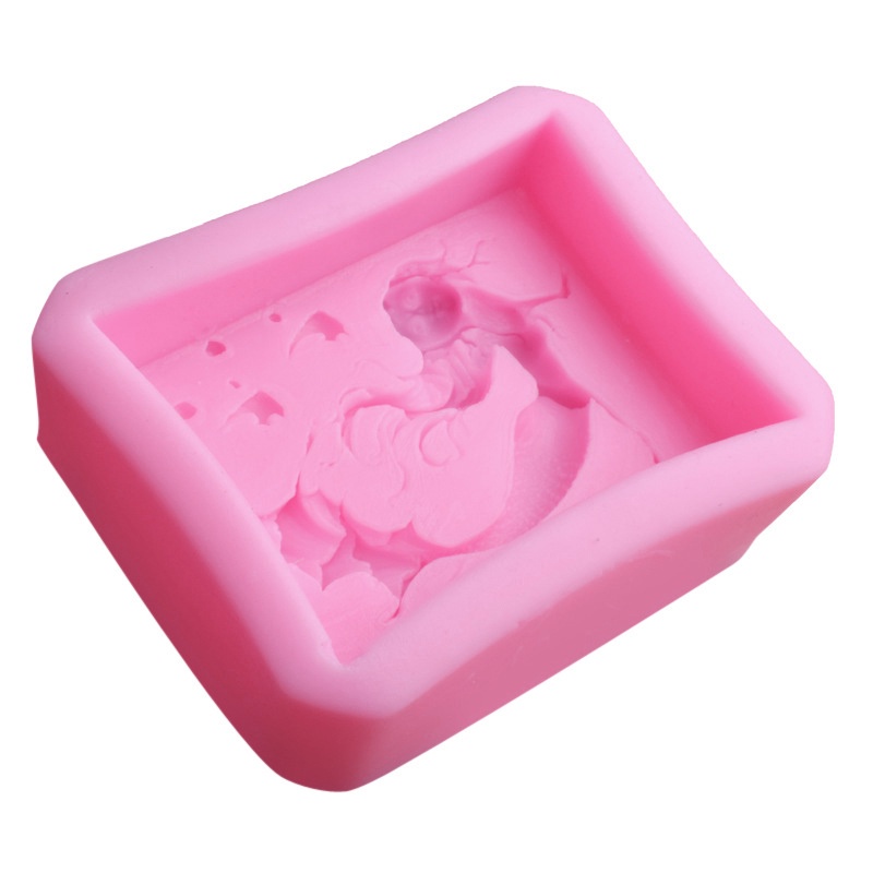 Khuôn Làm Bánh / Kẹo / Xà Phòng Chất Liệu Silicone Hình Bông Hoa Phong Cách Cổ Điển