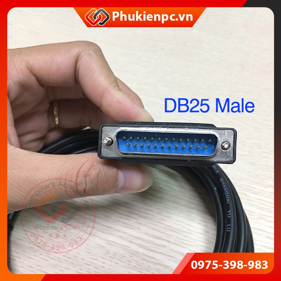 Cáp CNC 3M DB9 cái sang DB25 đực cho máy CNC công nghiệp. Cáp chuyển đổi cổng COM DB9 Female to DB25 Male, dài 3 mét