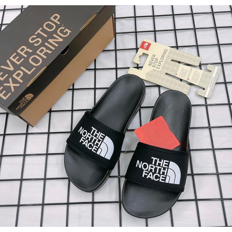 Dép The North Face Slide - thương hiệu nổi tiếng của Mỹ màu Đen | Chính Hãng 🌟