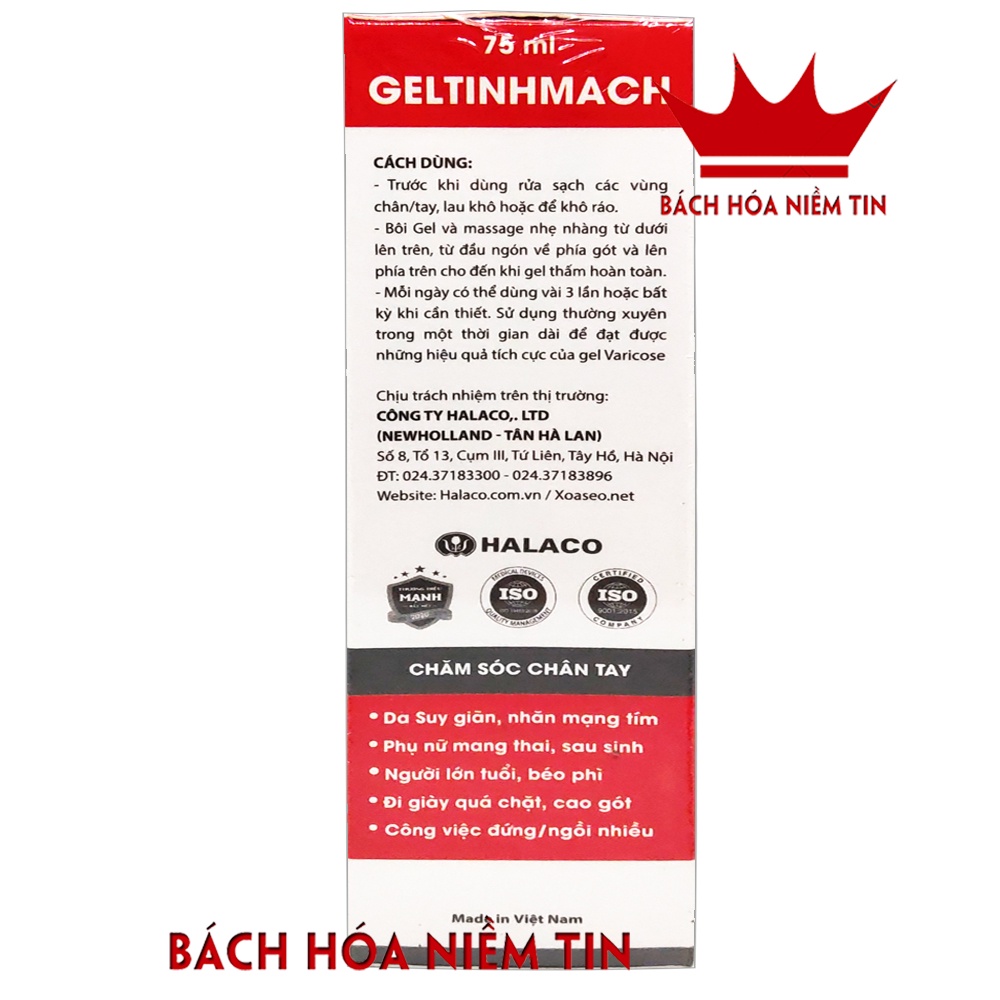 Kem Giảm Suy Giãn Tĩnh Mạch Varicose 75ml - làm mờ vết nhăn thâm tím do giãn tĩnh mạch, giảm đau nhức mỏi, tê nóng