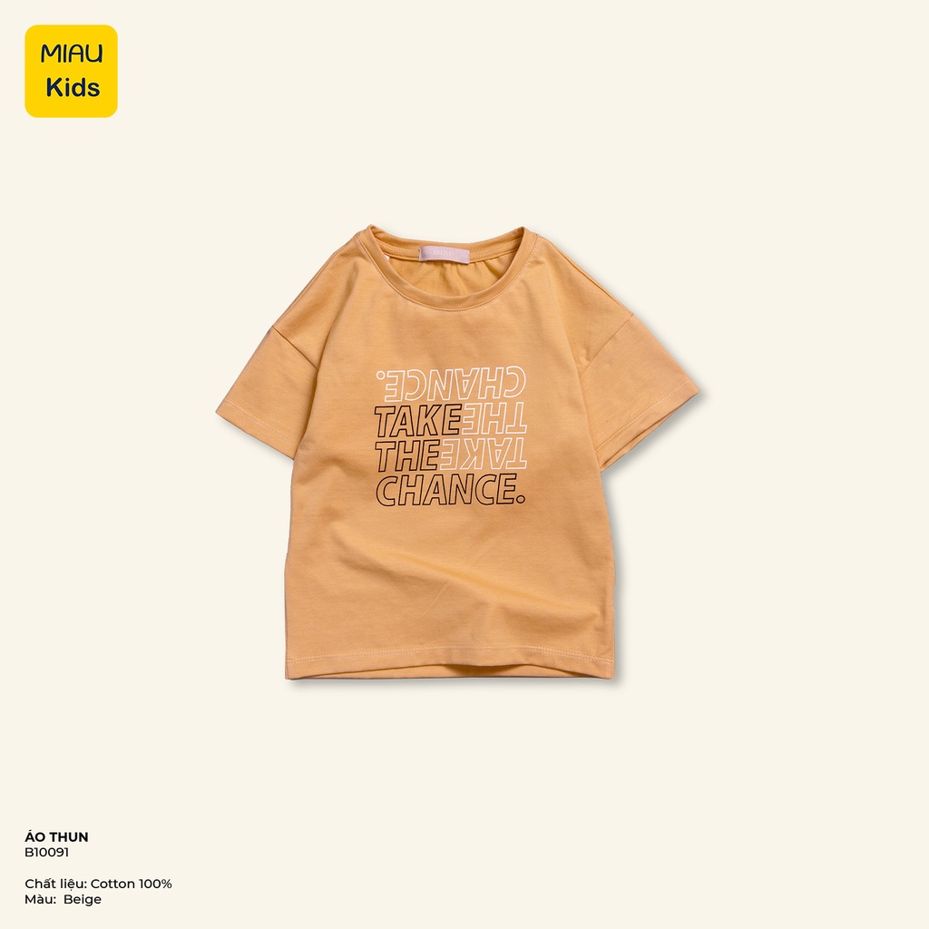 Áo Phông Bé Trai In Chữ Take The Chance thời trang cá tính, Chất Cotton Co Giãn Thoáng Mát Cho Bé mặc đi học đi chơi