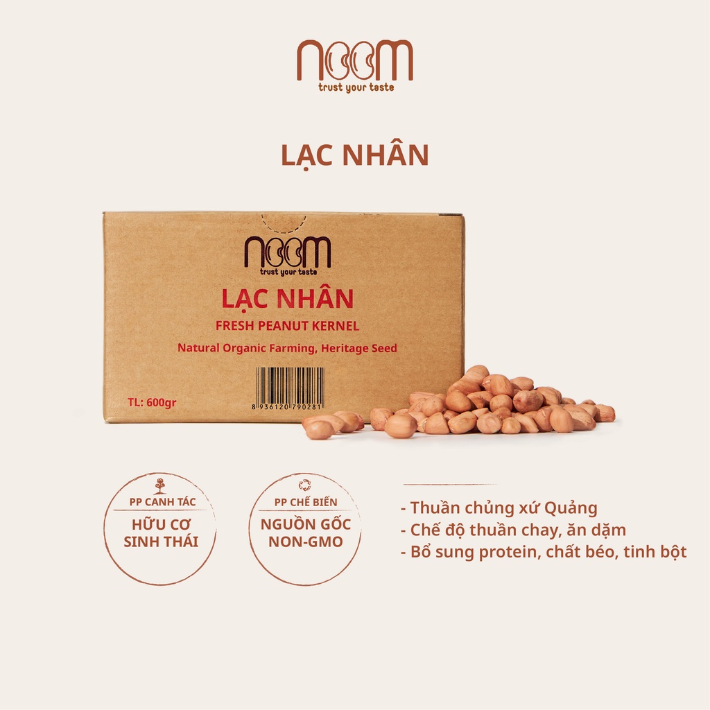 Lạc Nhân Noom Fresh Peanut Kernel - NoomFood 600g