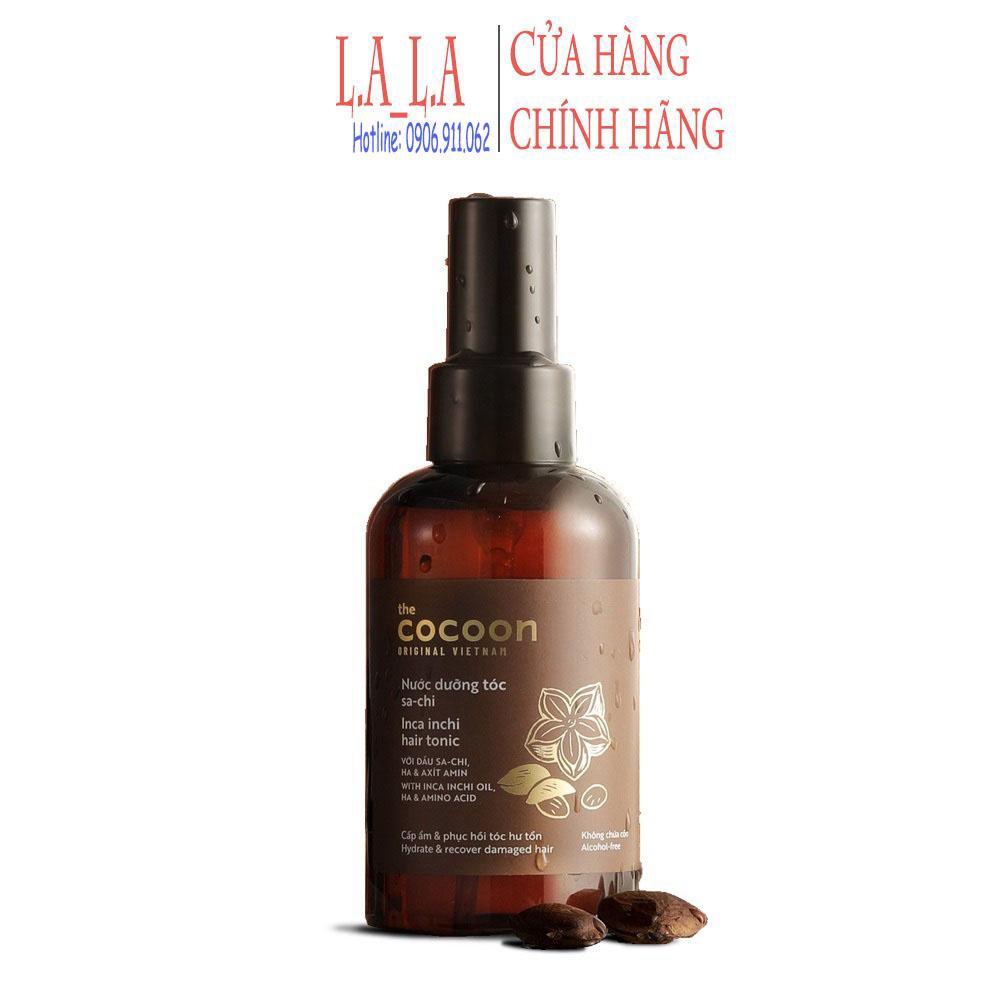 Nước xịt dưỡng tóc Sachi Cocoon giúp cấp ẩm mềm mượt tóc, phục hồi hư tổn và tẩy da chết da đầu sa-chi 140ml