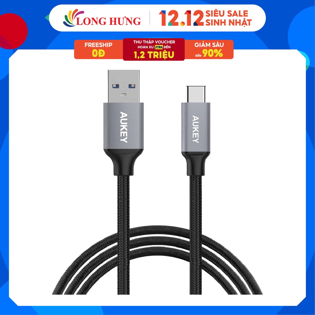 Cáp USB Type-C Aukey 1m CB-CD2 - Hàng chính hãng