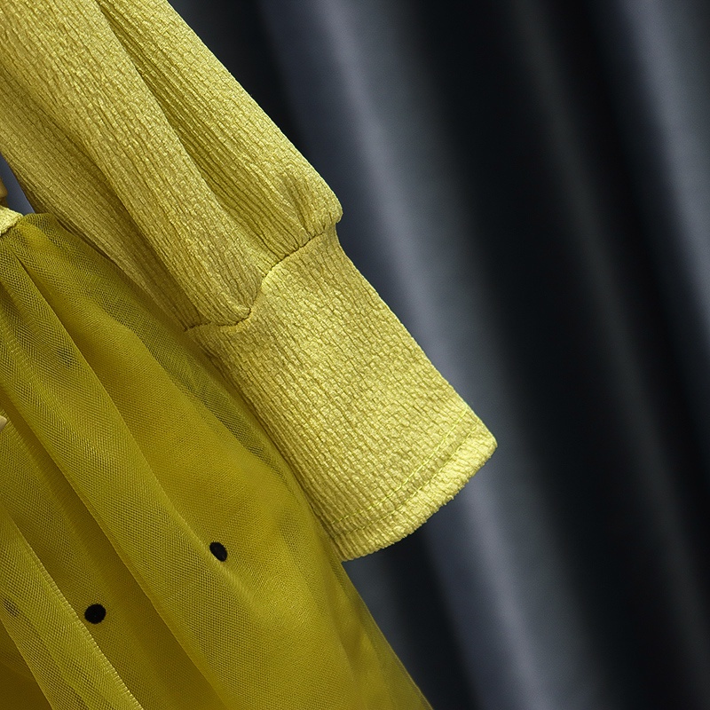 Đầm Công Chúa Vải Tuyn Tay Dài Cổ Tròn Màu Trơn Đính Nơ Phối Da Dễ Thương Thời Trang Xuân Thu Cho Bé Gái 0-3 Tuổi