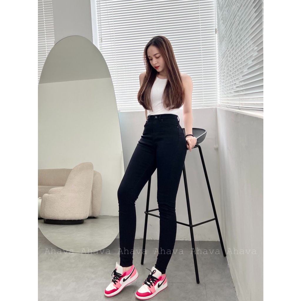 QUẦN JEANS SKINNY MÀU ĐEN