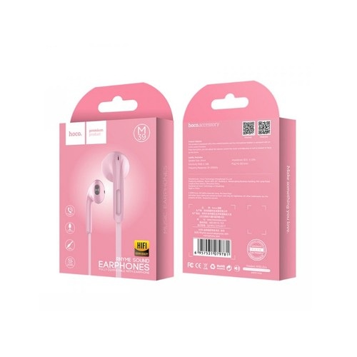 Tai nghe jack 3.5mm Hoco M39 dây dẹt chống rối tích hợp micro đàm thoại