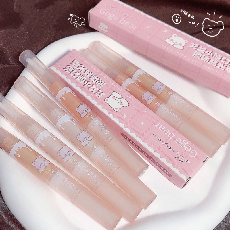 1 Cây Bút Kẻ Mắt Kiêm Phấn Bắt Sáng Lấp Lánh Chống Thấm Nước Làm Sáng Da