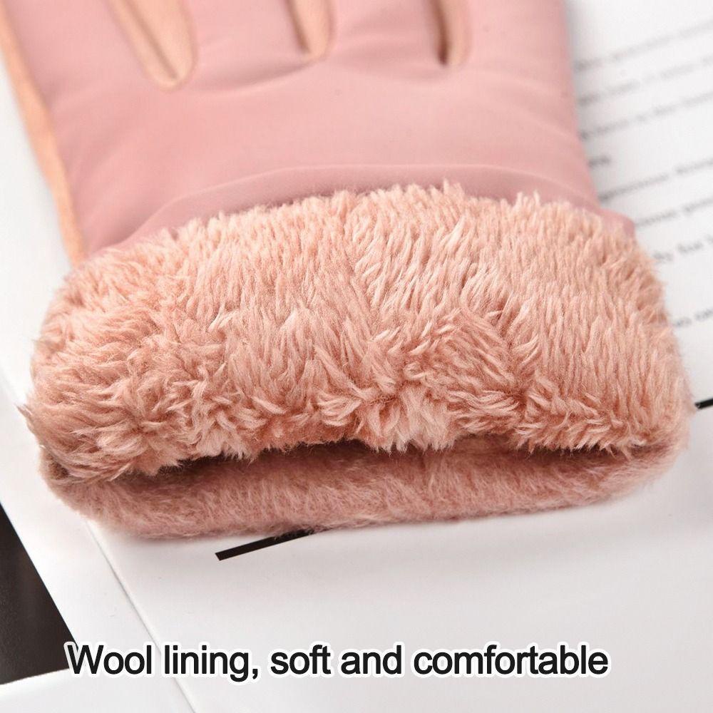 PINEVN Găng Tay Thể Thao Lông Cừu Ấm Áp Hợp Thời Trang Cho Nữ