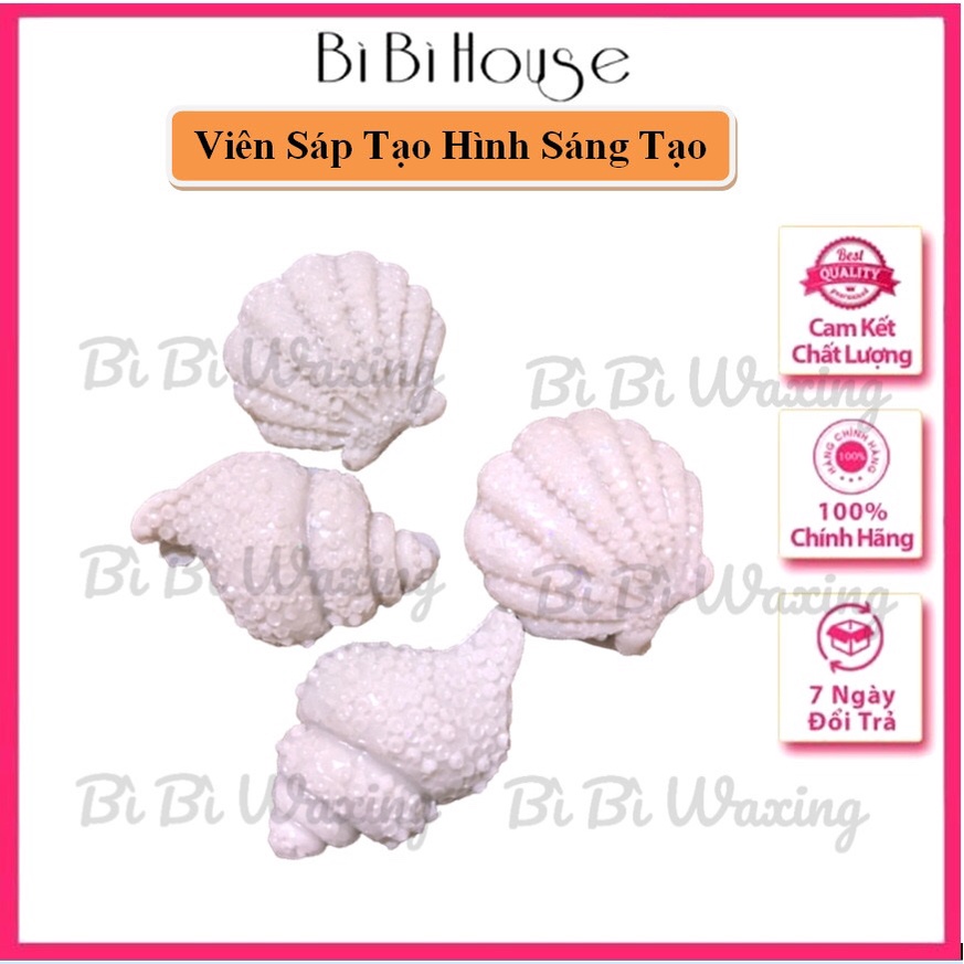 Viên Sáp Wax lông tạo hình đáng yêu Đuôi Cá,Vỏ Sò,Trái Tim tạo điểm nhấn cho giờ tẩy lông thêm thú vị- Tặng kèm que phết
