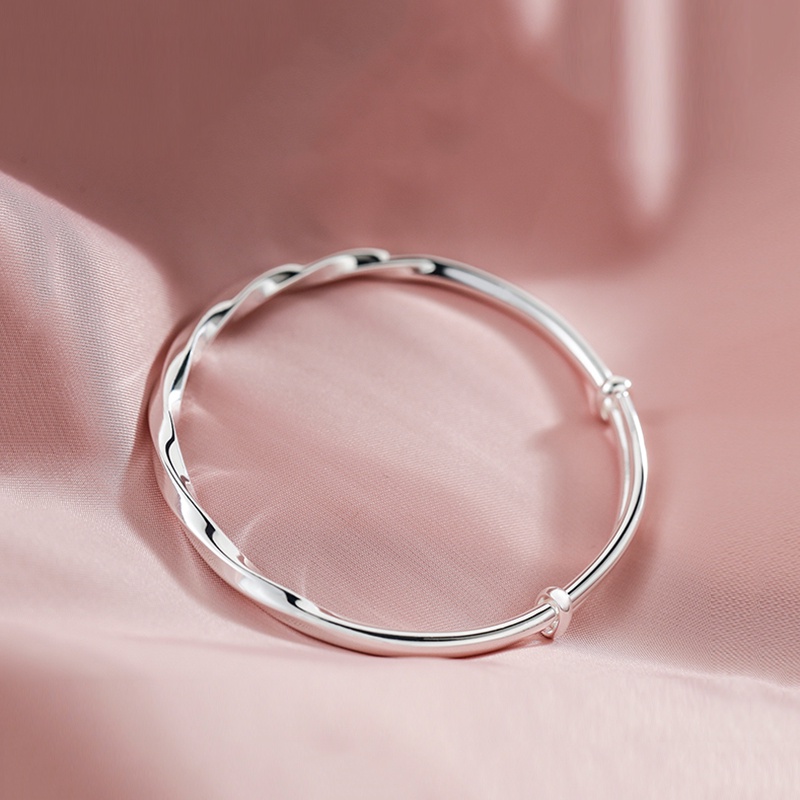 Vòng Đeo Tay Dạng Xoắn Mobius Phong Cách Mới Đơn Giản Ins Niche Thiết Kế Hình Tròn Gợn Sóng Không Đầu Trái Tim