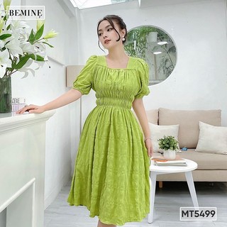 Đầm eo chun tùng xòe BEMINE MT5499XANH
