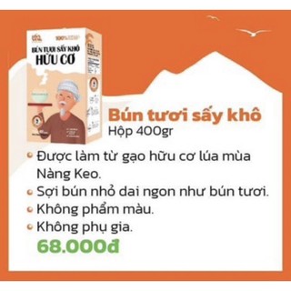 (Mới)BÚN TƯƠI SẤY KHÔ HỮU CƠ - HOA NẮNG