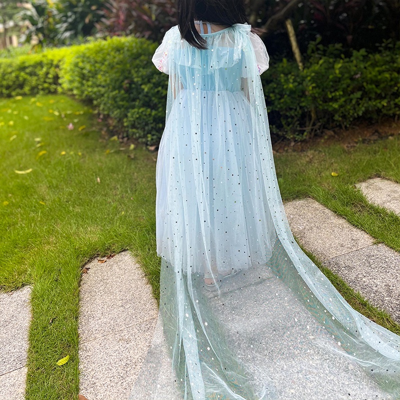 Áo Choàng Mỏng Chống Nắng In Hình Công Chúa Elsa Cho Bé Gái B52