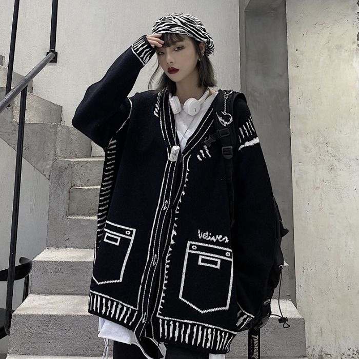 Áo Khoác Cardigan Dài Tay Cổ Chữ V Form Rộng Phong Cách Hàn Quốc Dành Cho Cả Nam Và Nữ varsity jacket áo varsity jacket áo khoác varsity jacket varsity jacket nam varsity jacket 2hand áo varsity jacket nam varsity jacket bomber