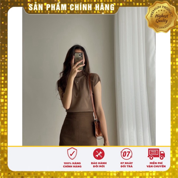 Áo len nữ VMSTYLE sát kẹp nách cổ lọ trơn đa màu trang điểm thu đông 1923 - ALU00104