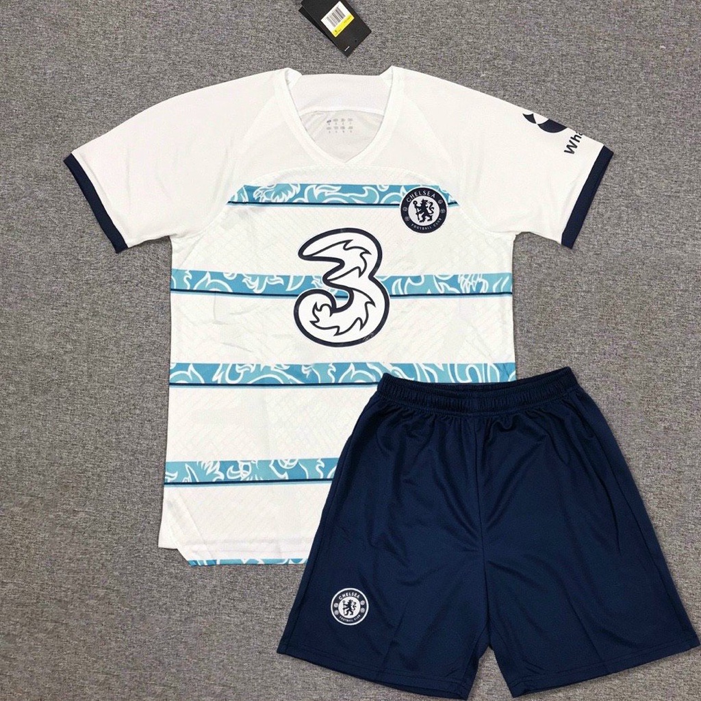 Bộ Quần Áo bóng đá/ Quần Áo Đá Banh CLB Chelsea 22/23 - Vải Polyeste Gai Thái Chuẩn thi đấu