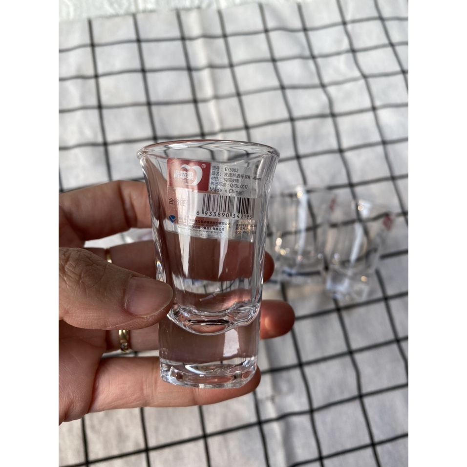 Bộ 6 Ly uống rượu loại cốc cao, dày 35ml (Ảnh thật)