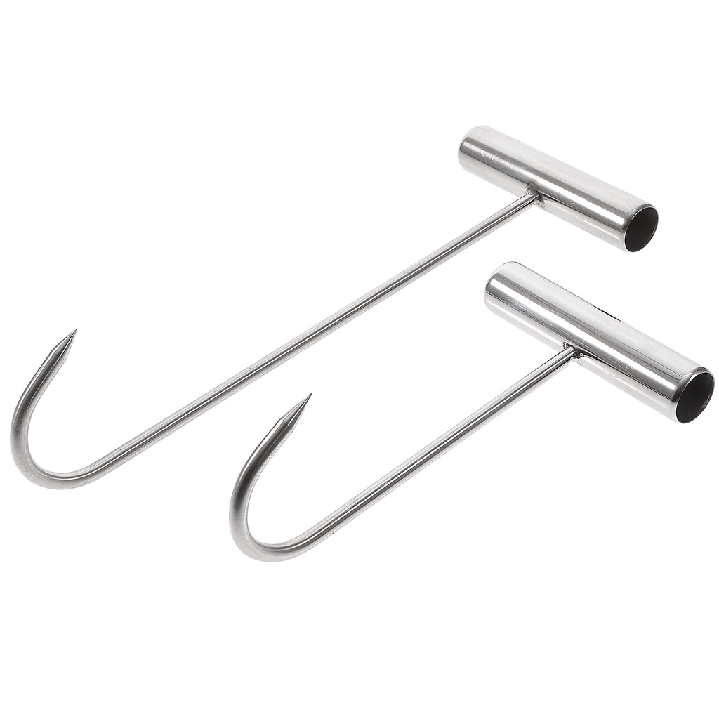 Hook Meat Hooks Butcher Steel T Hanging Stainless Hanger Butchers Smoking Bacon Bbq Boning