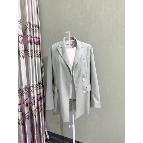 Áo khoác vest / blazer màu xanh mint
