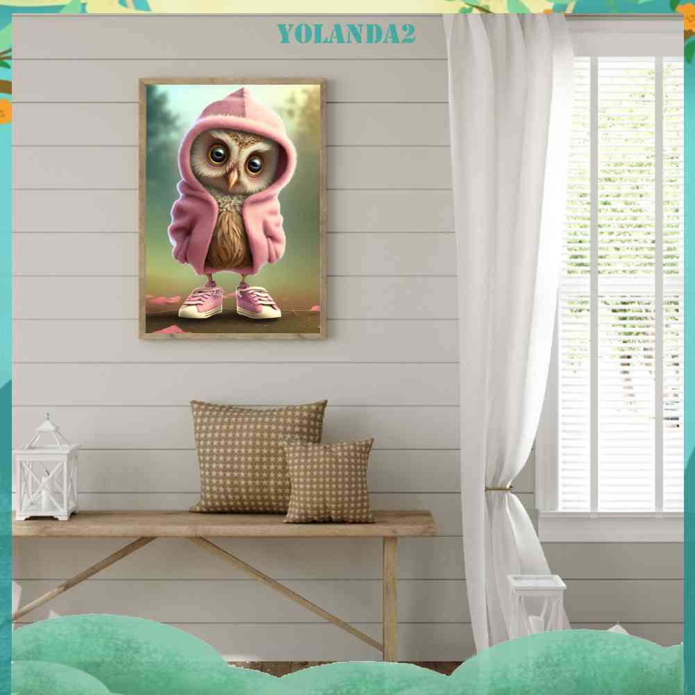 Bộ Tranh Đính Đá 5D Tự Làm Hình Động Vật 2D Trang Trí Nhà Cửa / Văn Phòng