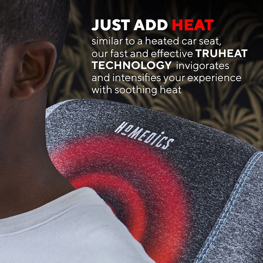 Gối massage Shiatsu TruHeat công nghệ GEL pin sạc Homedics TH-SPTF2000 - Dùng được trên ô tô