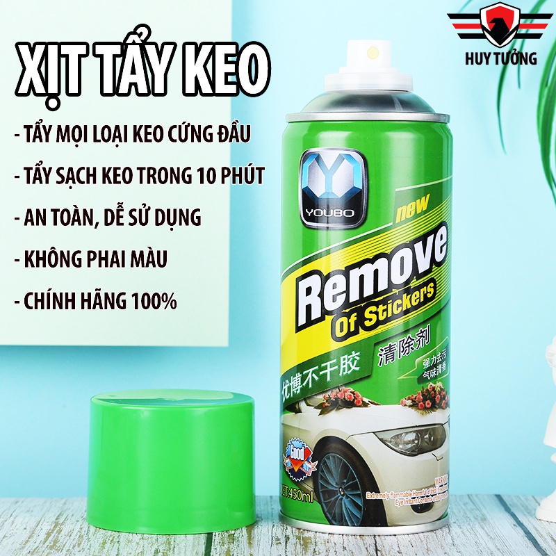 Chai xịt tẩy keo đa năng tẩy sạch băng dính, sơn, làm mới xe, đánh bật mọi loại vết bẩn - HUY TUONG