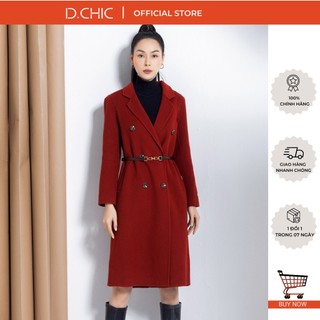Áo dạ handmade dài basic túi cơi sườn chéo d.chic ms: 980261