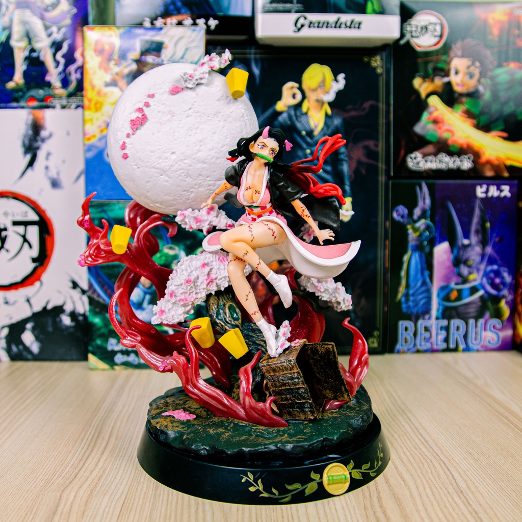 Mô hình Zenitsu nhất thức cực chiến Có LED siêu đẹp, Figure thanh gươm diệt quỷ để bàn trang trí, anime kimetsu no yaiba