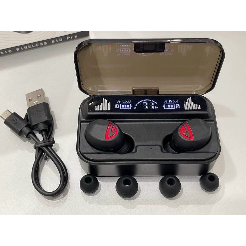 Tai Nghe Bluetooth S10 Pro - Pin 6-8 Tiếng - Âm Thanh Hay - Kiêm Sạc Dự Phòng