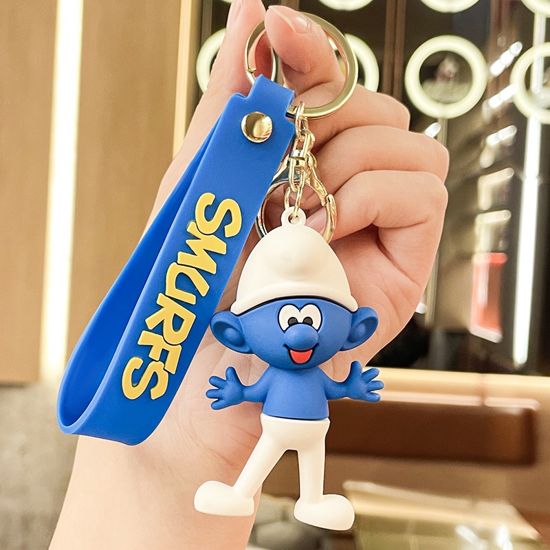 Móc Khóa Hình Xì Trum Hoạt Hình Đáng Yêu