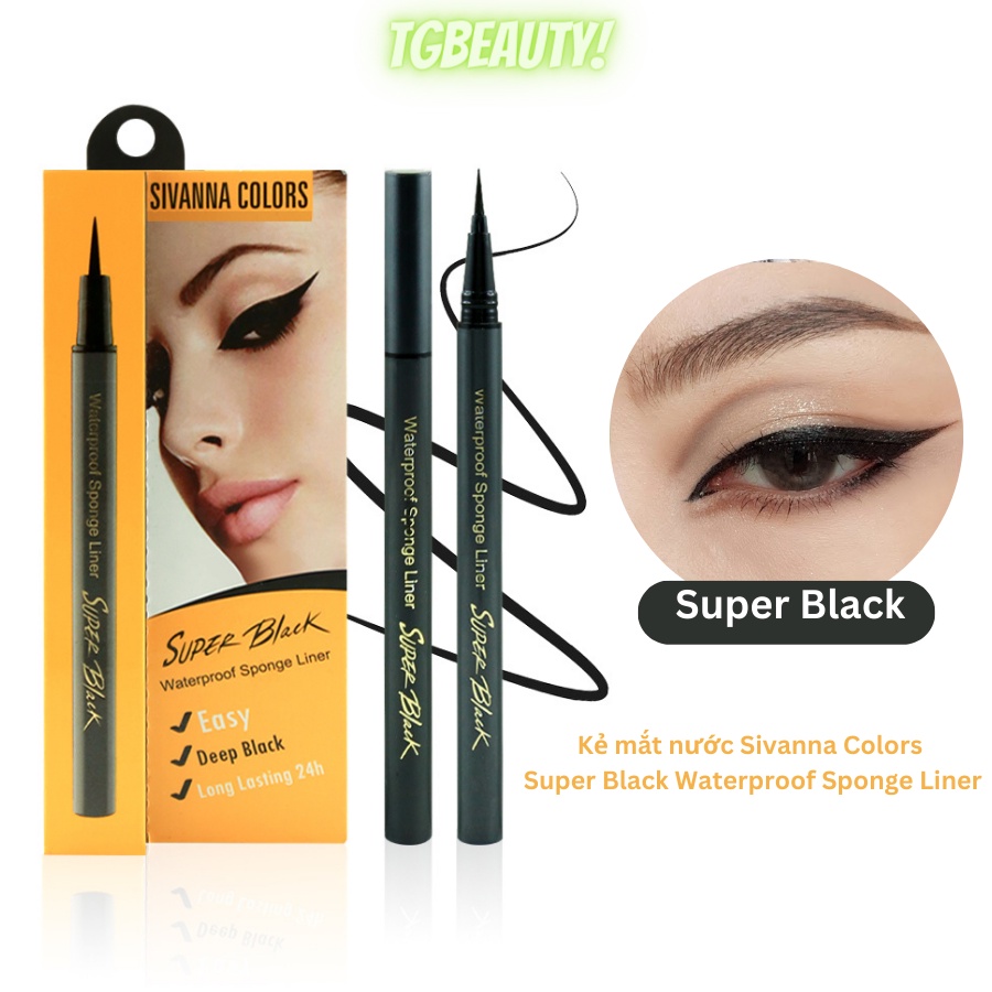 Kẻ Mắt Nước Super Black Waterproof Sponge Liner SIVANNA EP030