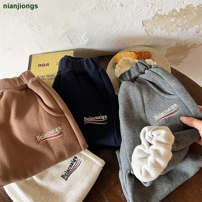 Hàng Mới Về Bộ Quần Áo Nỉ Lót Lông Cừu Thêu Hình Thỏ Thời Trang Mùa Đông 2022 Dành Cho Bé Trai Gái