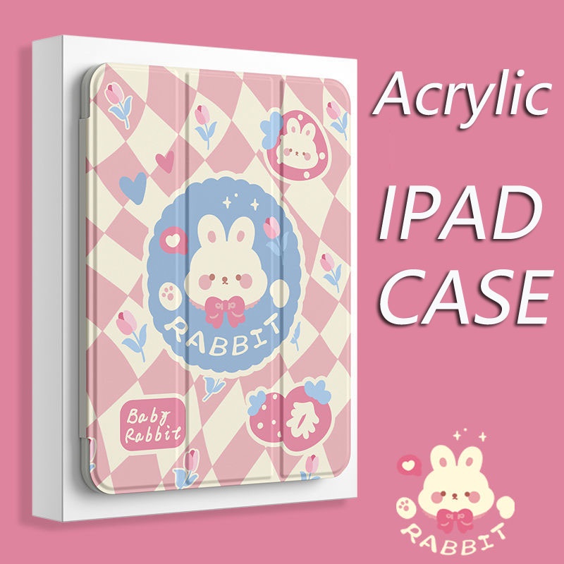 Ốp Máy Tính Bảng Bằng Acrylic Hình Động Vật Cho iPad Pro 12.9 Air5 Gen9 gen10 Air1 / 2 9.7 Mini 4 5 Pro12.9 Pro11 air4 5 10.9