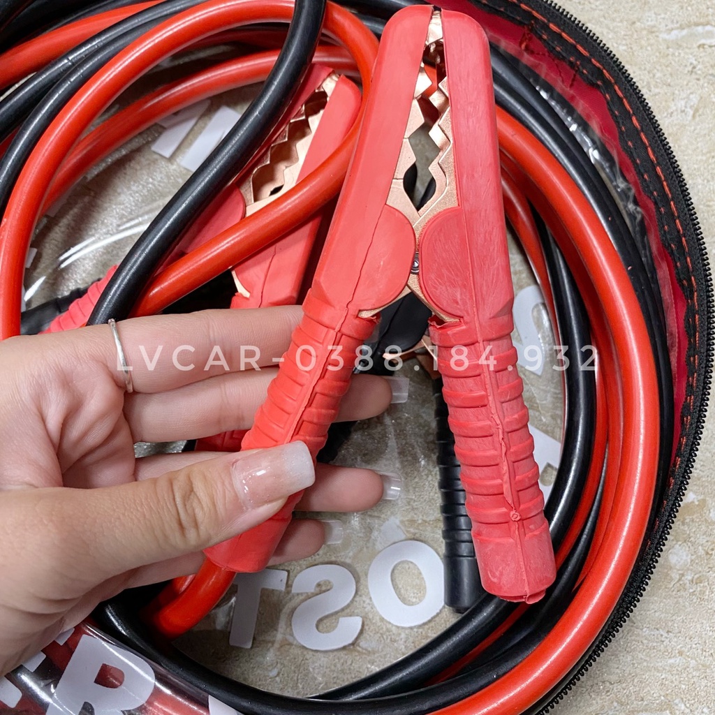 Dây câu bình ắc quy ô tô lõi đồng cứu hộ xe hơi khẩn cấp 2000A dài 4m. Dây câu bình sản phẩm cần thiết cho mọi xe hơi