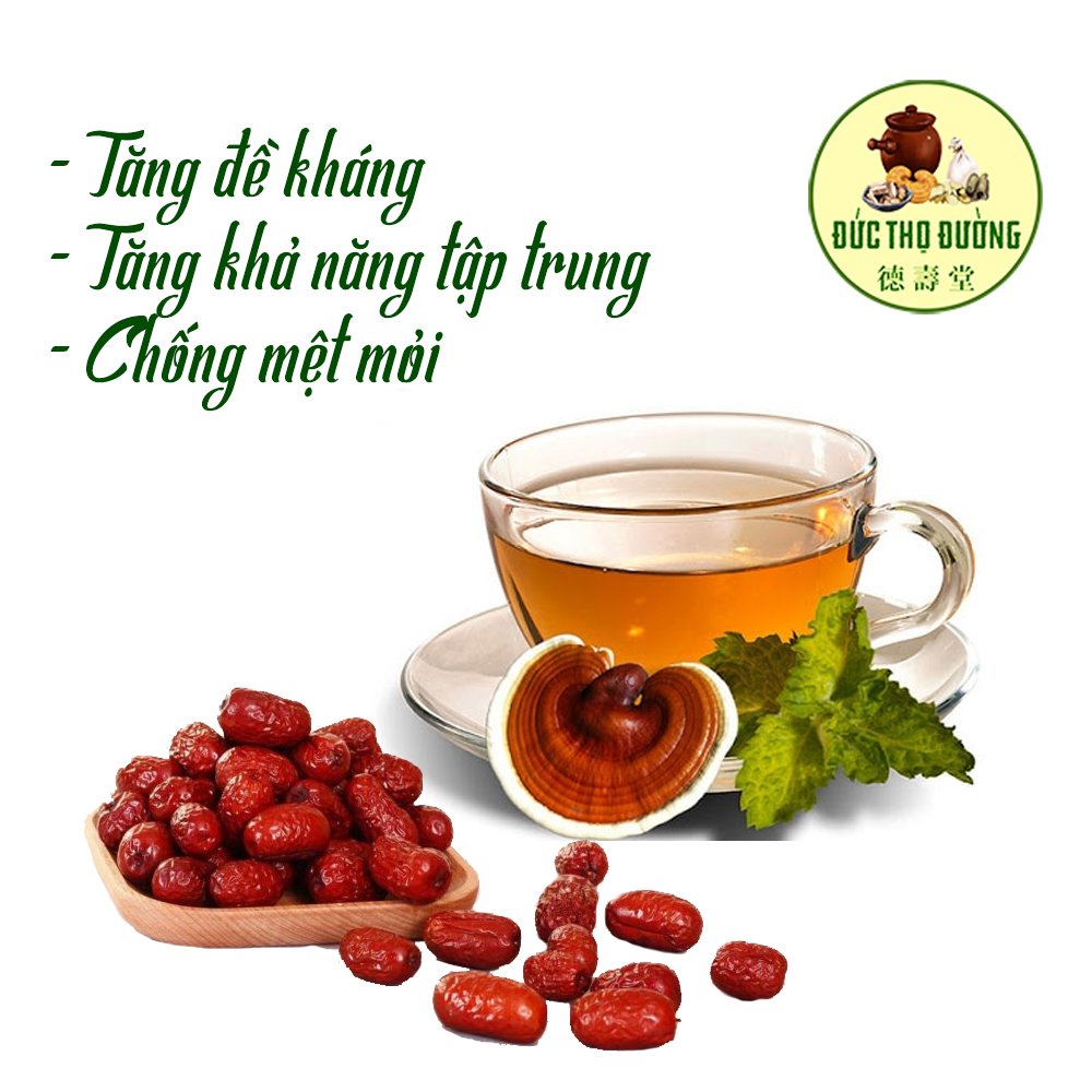 Trà Linh chi - Táo đỏ (Tăng đề kháng, Tăng khả năng tập trung, Chống mệt mỏi)