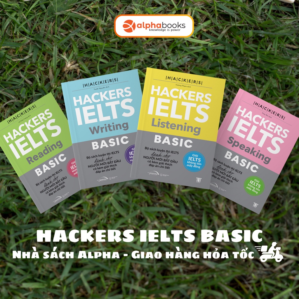 Sách Hacker Ielts Basic: Reading + Listening + Writing + Speaking (Combo 4 cuốn)