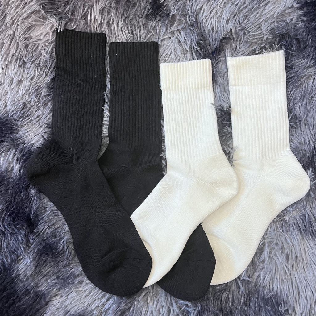 Tất Dài Vớ Kẻ Hình Lửa nhiều màu Nam Nữ Basic Cotton 100%