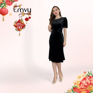 Đầm nhung dự tiệc sang trọng, công sở cao cấp Emvy Fashion - K74