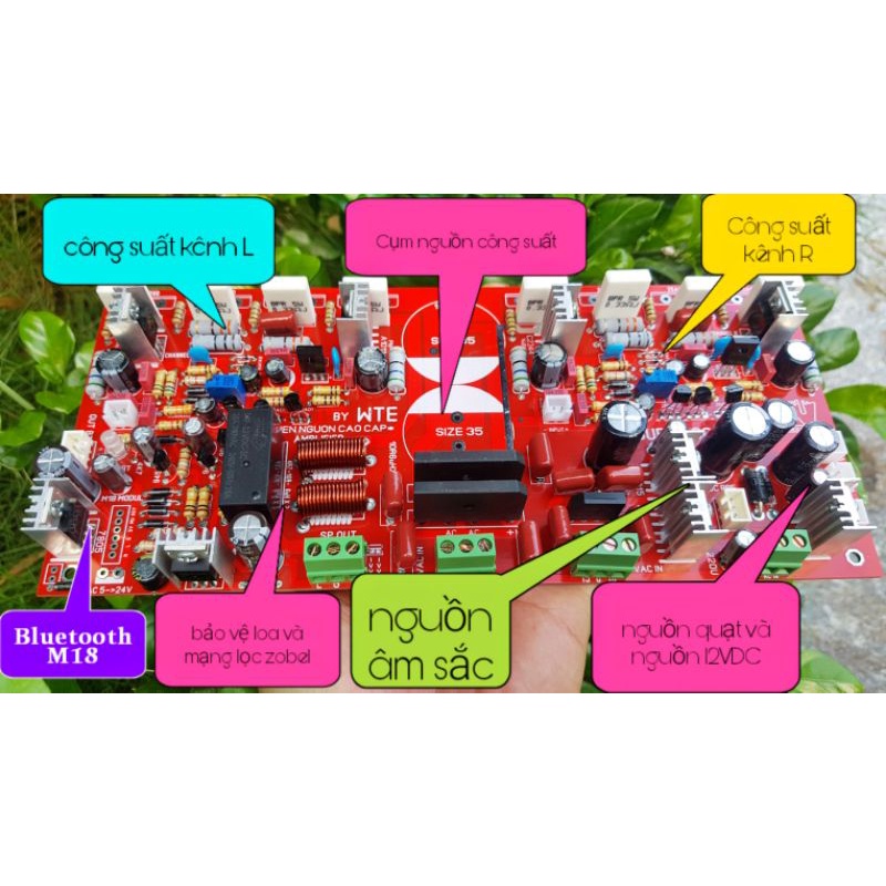 Công suất 8 sò 2 kênh liền nguồn dùng cho amply