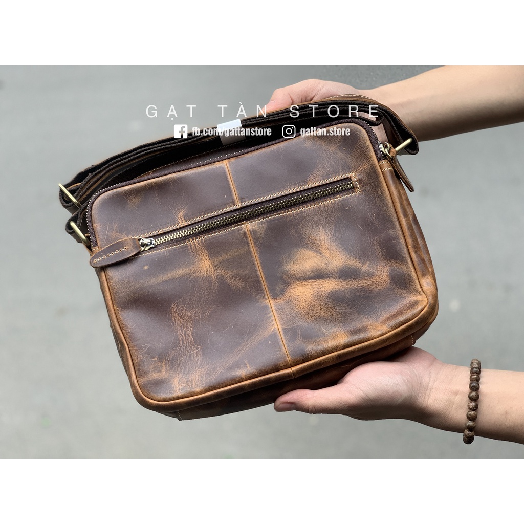 Túi đeo chéo đựng IPAD / Cao Cấp Hàng Đẹp Gạt Tàn Store / Cam Kết Da Bò Thật 100% - IP254